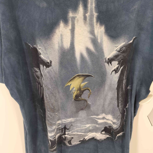 ザマウンテン the mountain ドラゴンが守る城Tシャツ ドラゴン 龍 メンズ JPN:XL