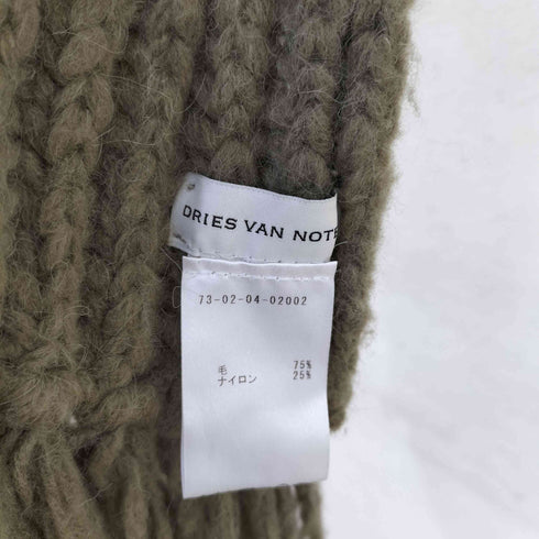 ドリスヴァンノッテン DRIES VAN NOTEN ウールナイロン フリンジマフラー メンズ
