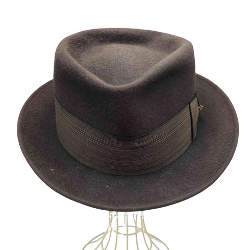 ステットソン STETSON 50S-60S ROYAL DE LUXE HJD パンチング 銃装飾 テープ フェルト ウール 中折れハット メンズ 7 1/8