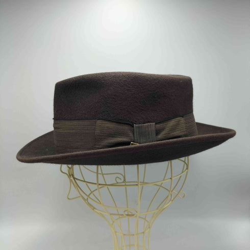 ステットソン STETSON 50S-60S ROYAL DE LUXE HJD パンチング 銃装飾 テープ フェルト ウール 中折れハット メンズ 7 1/8