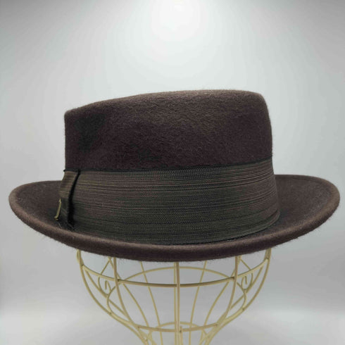 ステットソン STETSON 50S-60S ROYAL DE LUXE HJD パンチング 銃装飾 テープ フェルト ウール 中折れハット メンズ 7 1/8