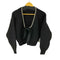 ザラ ZARA ボールチェーンデザインカーディガン レディース import:M