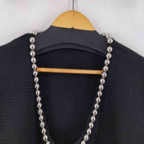 ザラ ZARA ボールチェーンデザインカーディガン レディース import:M