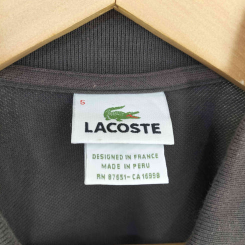 ラコステ LACOSTE ロゴ刺繍 コットン 鹿の子 ポロシャツ メンズ JPN:5