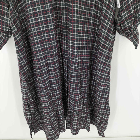 ユナイテッドアローズ UNITED ARROWS バンドカラーシャツワンピース チェック柄 レディース