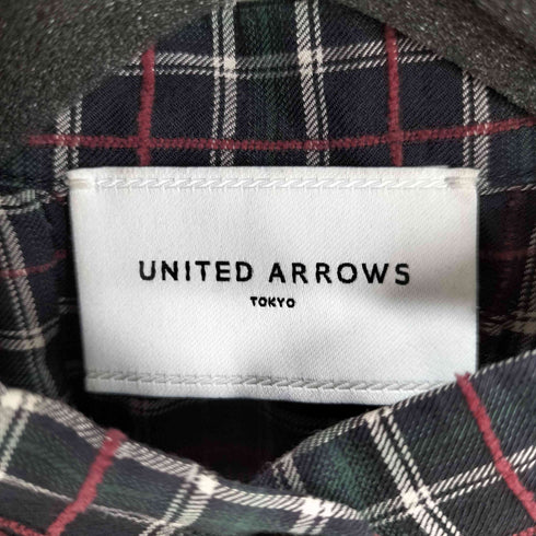 ユナイテッドアローズ UNITED ARROWS バンドカラーシャツワンピース チェック柄 レディース