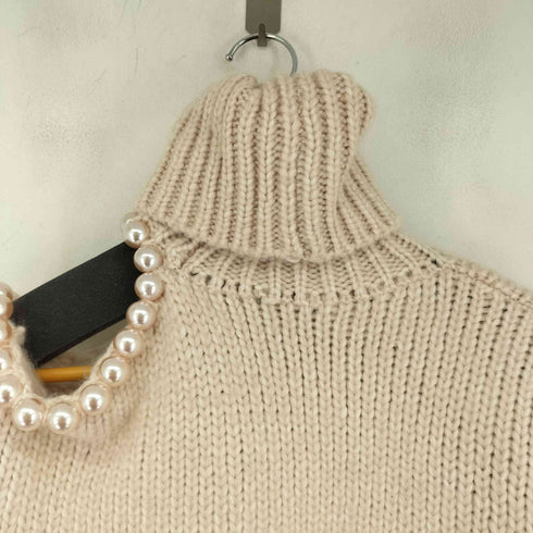 ザラ ZARA ショルダーパールタートルネックニット レディース import:S