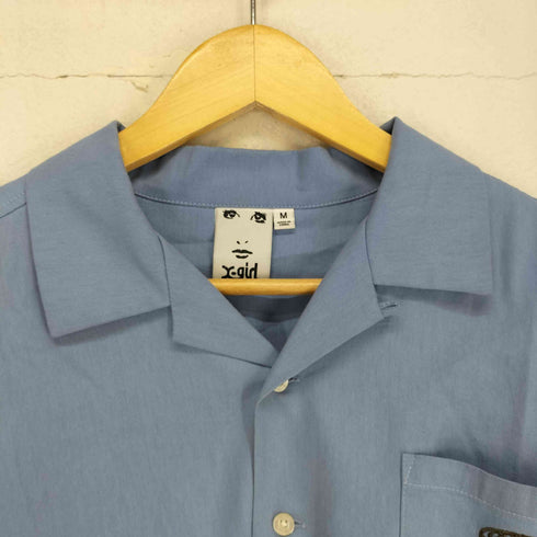 エックスガール X-girl WORLD LOGO OPEN COLLAR CROPPED SHIRT レディース JPN:M