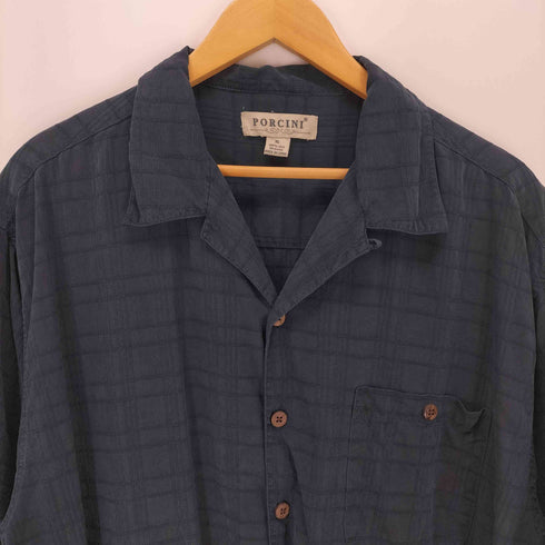 PORCINI シルクオープンカラーシャツ メンズ JPN:XL