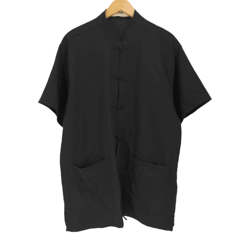 LIANMING 刺繍デザイン チャイナシャツ カンフーシャツ メンズ 175/96A