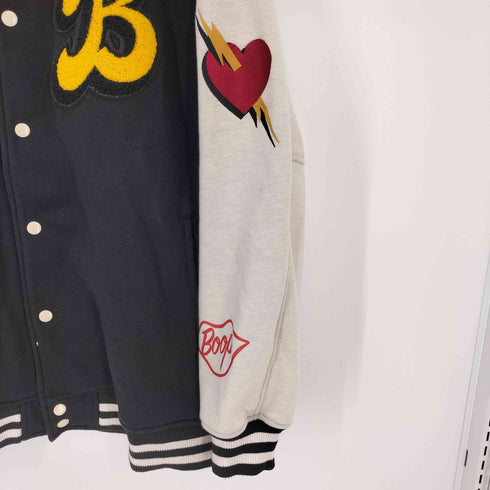 ベティー BETTY BOOP LOW BLOW KNUCKLE ロゴ 刺繍 ボンディング生地 ビッグシルエット スタジャン レディース JPN:L