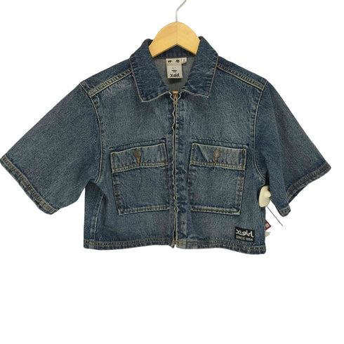 エックスガール X-girl DENIM CROPPED SHIRT レディース JPN:S