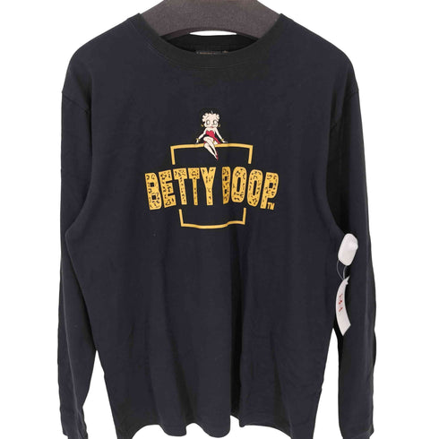 ベティー BETTY BOOP LOW BLOW KNUCKLE 刺繍プリントL/S Tシャツ レディース JPN:XL