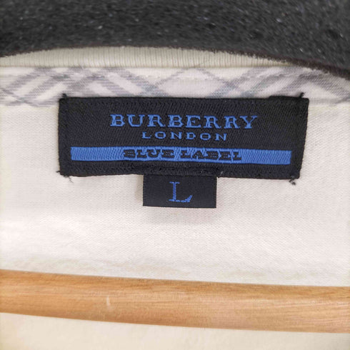 バーバリーブルーレーベル BURBERRY BLUE LABEL バイカラー ノバチェックカットソー ホース刺繍 レディース import:L