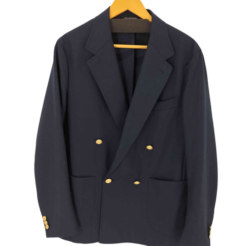 ユナイテッドアローズグリーンレーベルリラクシング UNITED ARROWS green label relaxing 24SS トロピカル ダブルブレストテーラードジャケット 金ボタン 紺ブレ 4B メンズ JPN:XL