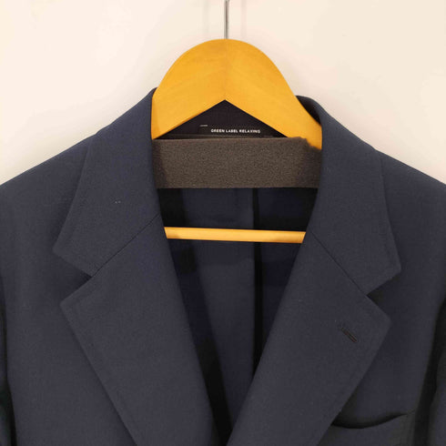 ユナイテッドアローズグリーンレーベルリラクシング UNITED ARROWS green label relaxing 24SS トロピカル ダブルブレストテーラードジャケット 金ボタン 紺ブレ 4B メンズ JPN:XL