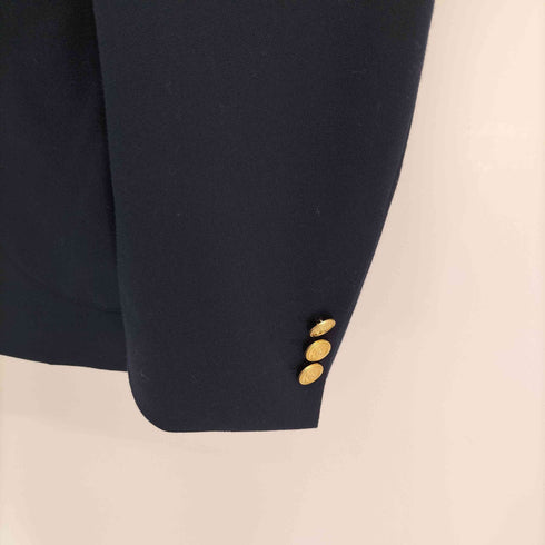 ユナイテッドアローズグリーンレーベルリラクシング UNITED ARROWS green label relaxing 24SS トロピカル ダブルブレストテーラードジャケット 金ボタン 紺ブレ 4B メンズ JPN:XL