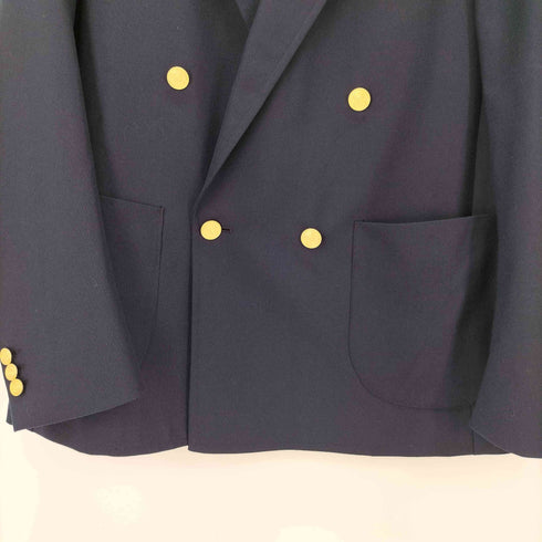ユナイテッドアローズグリーンレーベルリラクシング UNITED ARROWS green label relaxing 24SS トロピカル ダブルブレストテーラードジャケット 金ボタン 紺ブレ 4B メンズ JPN:XL