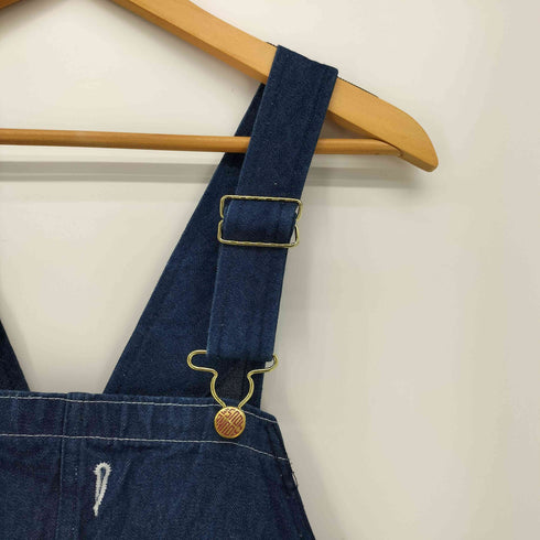 ラウンドハウス ROUND HOUSE CLASSIC BLUE DENIM BUTTON FLY BIB OVERALLS デニム オーバーオール メンズ 40×32