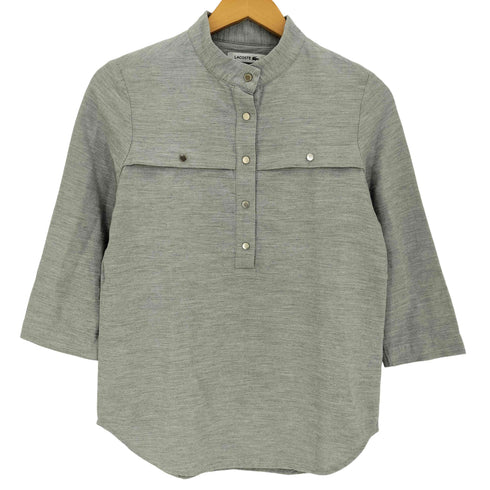 ラコステ LACOSTE レーヨン混 ヘンリーネック 七分丈カットソー レディース JPN:36