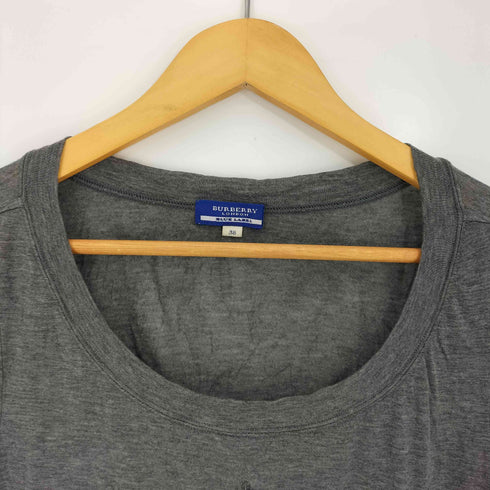 バーバリーブルーレーベル BURBERRY BLUE LABEL Y2K ボートネック ラメロゴ長袖Tシャツ レディース JPN:38