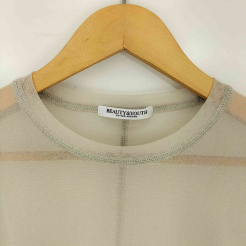 ビューティーアンドユースユナイテッドアローズ BEAUTY & YOUTH UNITED ARROWS ポリエステルチュール ショートスリーブ Tシャツ レディース FREE