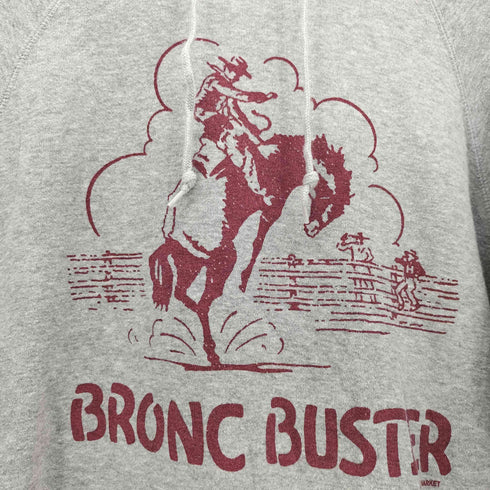 ハリウッドランチマーケット HOLLYWOOD RANCH MARKET BRONC BUSTER プリント ラグランスリーブ プルオーバー パーカー メンズ