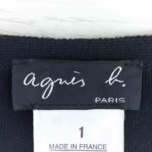 アニエスベー agnes b. PARIS フランス製 リボンカーディガン レディース JPN:1