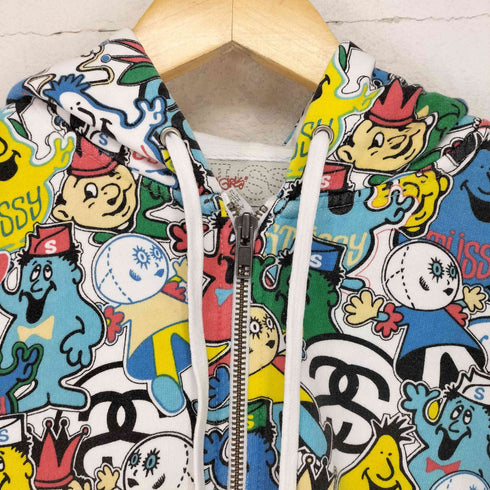 ステューシー Stussy STUSSY GIRLS 総柄キャラクターデザインジップパーカー レディース JPN:M
