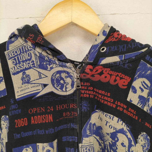 ヒステリックグラマー HYSTERIC GLAMOUR 総柄ジップパーカー メンズ JPN:S