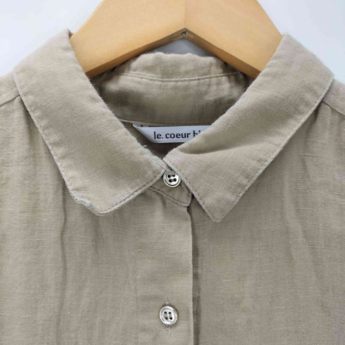 ルクールブラン le.coeur blanc コットン麻ロングシャツワンピース レディース JPN:38