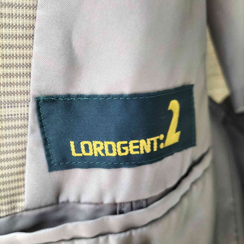 LORDGENT チェック2Bテーラードジャケット 背抜き メンズ
