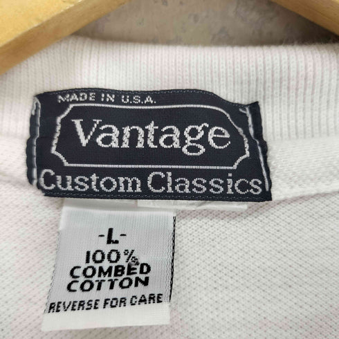 VANTAGE USA製 フロント刺繍ポロシャツ メンズ JPN:L