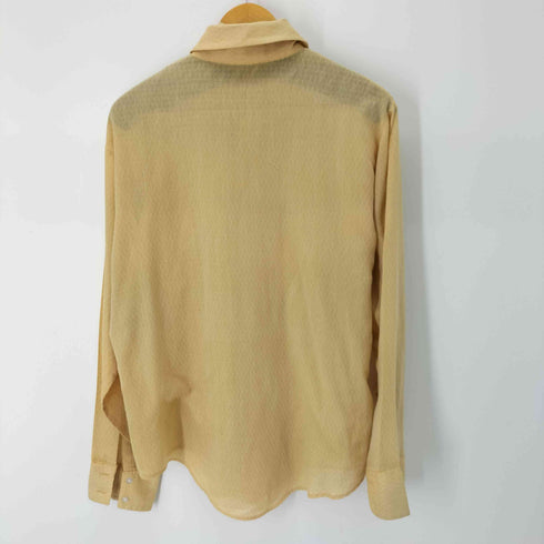 ヴァンヒューゼン VAN HEUSEN 417 VANOPRESS BODY FIT ハニカム柄1ポケット長袖シャツ メンズ