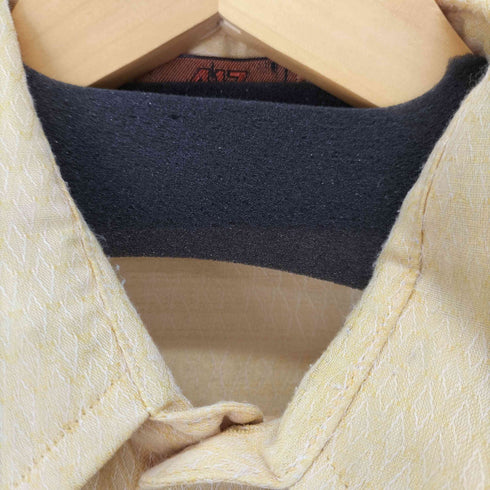 ヴァンヒューゼン VAN HEUSEN 417 VANOPRESS BODY FIT ハニカム柄1ポケット長袖シャツ メンズ