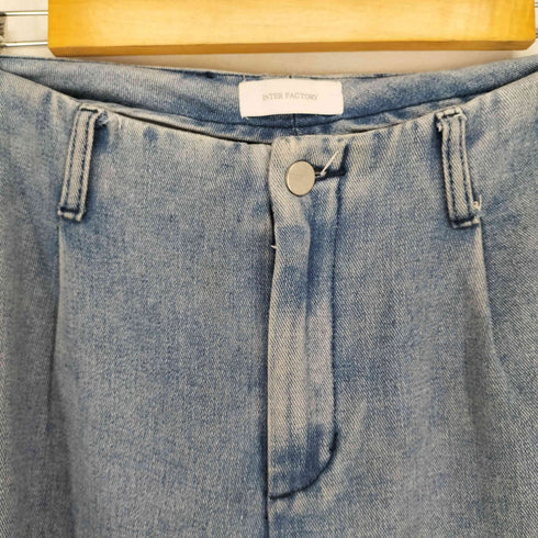 インターファクトリー INTER FACTORY 1タックワイドデニムパンツ メンズ JPN:M