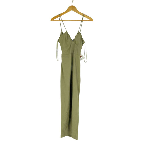 ザラ ZARA リネンレーヨン キャミワンピース レディース import:S