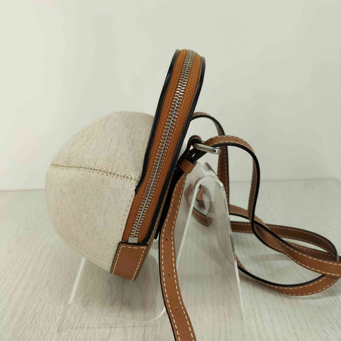 ジェイダブリューアンダーソン JW ANDERSON MIDI CAP BAG NATURAL/PECAN キャンバス ミニ キャップ レザークロスボディバッグ レディース ONE SIZE