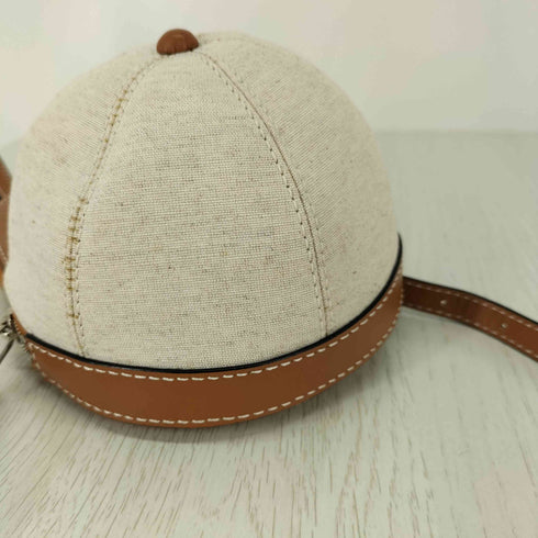 ジェイダブリューアンダーソン JW ANDERSON MIDI CAP BAG NATURAL/PECAN キャンバス ミニ キャップ レザークロスボディバッグ レディース ONE SIZE