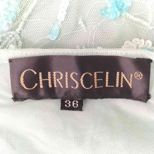 chriscelin 総ビーズメッシュカットソー レディース