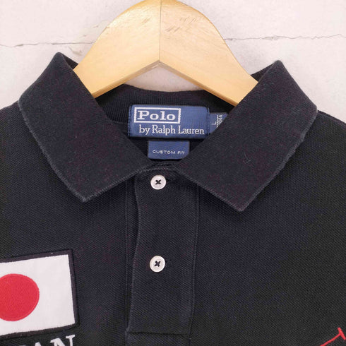 ポロバイラルフローレン Polo by RALPH LAUREN ビッグポニー&国旗刺繍ポロシャツ メンズ JPN:L