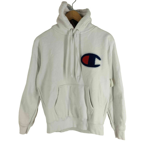 チャンピオン Champion ACTIONSTYLE PULLOVER HOODED SWEATSHIRT ビッグCロゴワッペン スウェットパーカー デカ目 レディース JPN:M