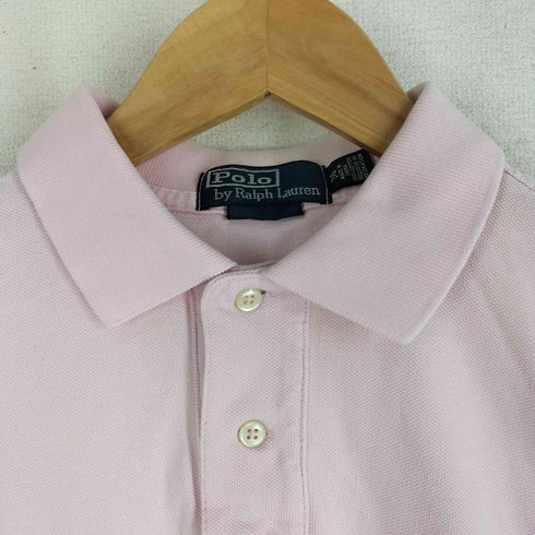 ポロバイラルフローレン Polo by RALPH LAUREN CUSTOM FIT ポニー刺繍 半袖 鹿の子ポロシャツ レディース import:M
