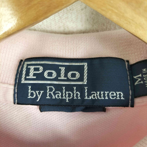 ポロバイラルフローレン Polo by RALPH LAUREN CUSTOM FIT ポニー刺繍 半袖 鹿の子ポロシャツ レディース import:M