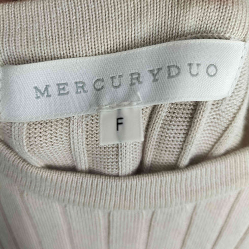 マーキュリーデュオ MERCURYDUO ウエストサッシュプリーツドッキングリブニットワンピ レディース FREE