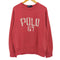 ポロバイラルフローレン Polo by RALPH LAUREN フロントプリントVガゼットクルーネックスウェット メンズ LL