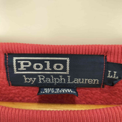 ポロバイラルフローレン Polo by RALPH LAUREN フロントプリントVガゼットクルーネックスウェット メンズ LL