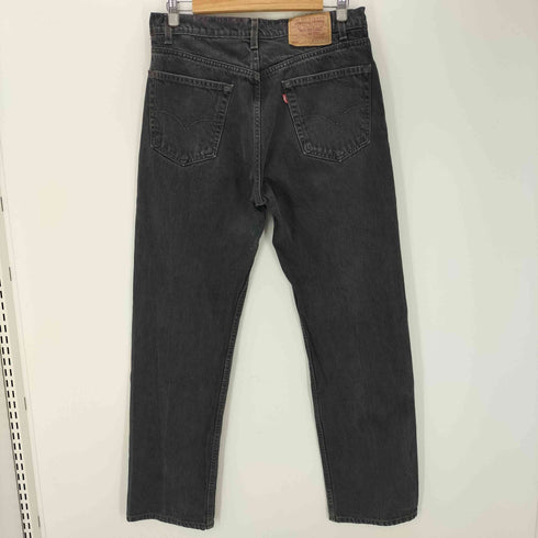 リーバイス Levis 90S 98年製 ボタン裏918 505 後染 ジップフライワイドデニムパンツ ブラックデニム メンズ 32/34