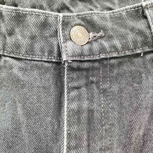 リーバイス Levis 90S 98年製 ボタン裏918 505 後染 ジップフライワイドデニムパンツ ブラックデニム メンズ 32/34