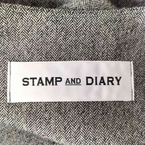 stamp and diary ヘリンボーン ノースリーブワンピース レディース
